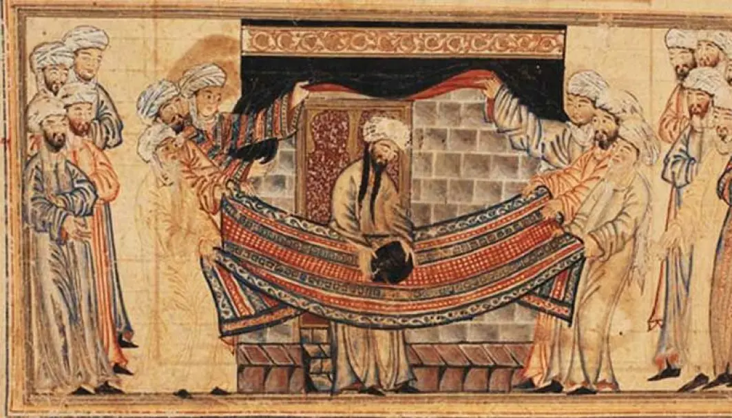 Fra Jami' al-Tawarikh av Rashid al-Din, publisert i Tabriz, 1307 e.v.t. Fra Jami' al-Tawarikh av Rashid al-Din, publisert i Tabriz, 1307 e.v.t.