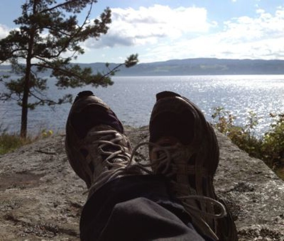 Det var slik sommerferien skulle bli ... men så kom altså styrtregnet. Dette bildet er tatt i retning S.K. (Foto: T. Wahl)
