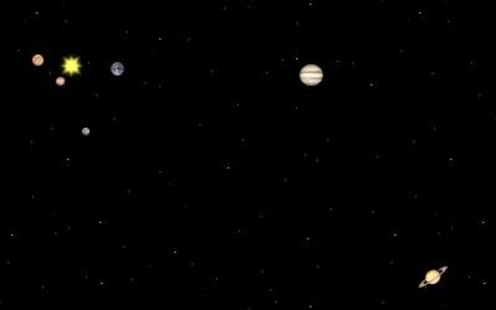 31. desember 2001: Den mest aktive måneden i denne solsyklusen avsluttes med Jupiter i opposisjon. Venus hjelper også til, mens Mars og Saturn er andre steder. Merkur har nylig vært en tur bak sola. (Foto: (Solar System Simulator)) 31. desember 2001: Den mest aktive måneden i denne solsyklusen avsluttes med Jupiter i opposisjon. Venus hjelper også til, mens Mars og Saturn er andre steder. Merkur har nylig vært en tur bak sola. (Foto: (Solar System Simulator))
