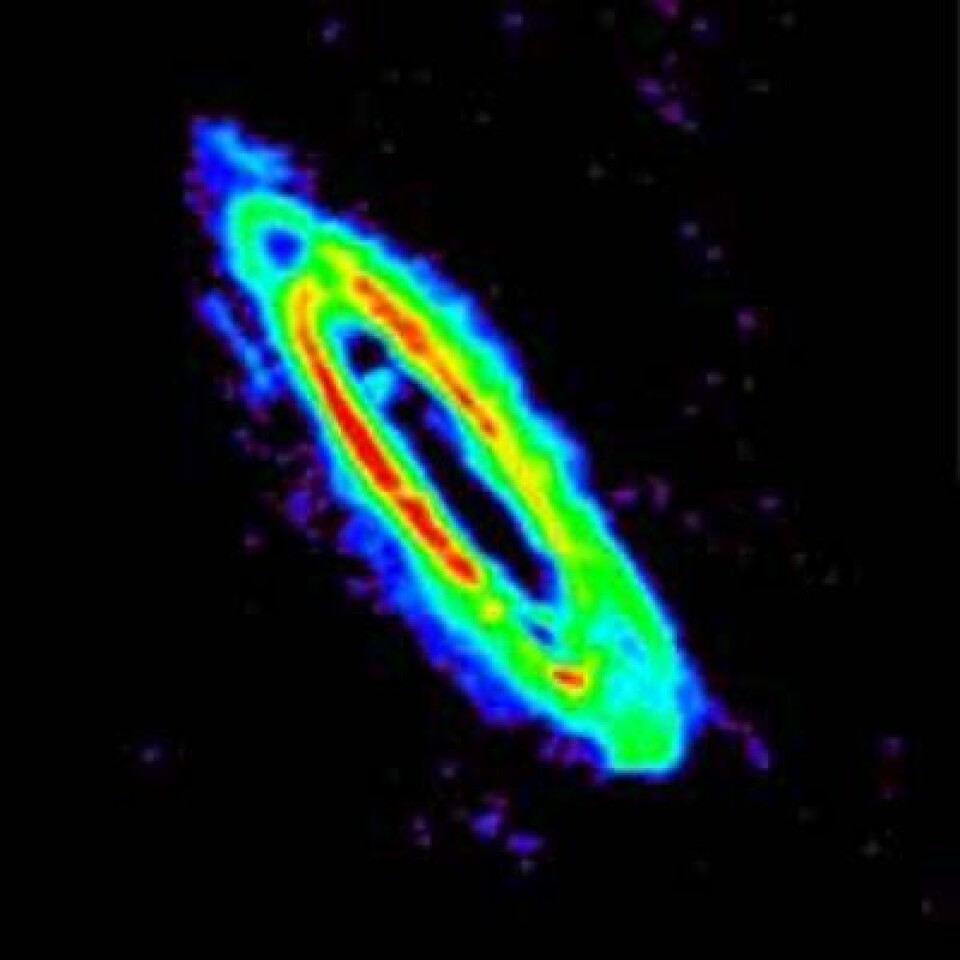 Andromeda-galaksen (M31) sett med radioteleskopene på ATA.