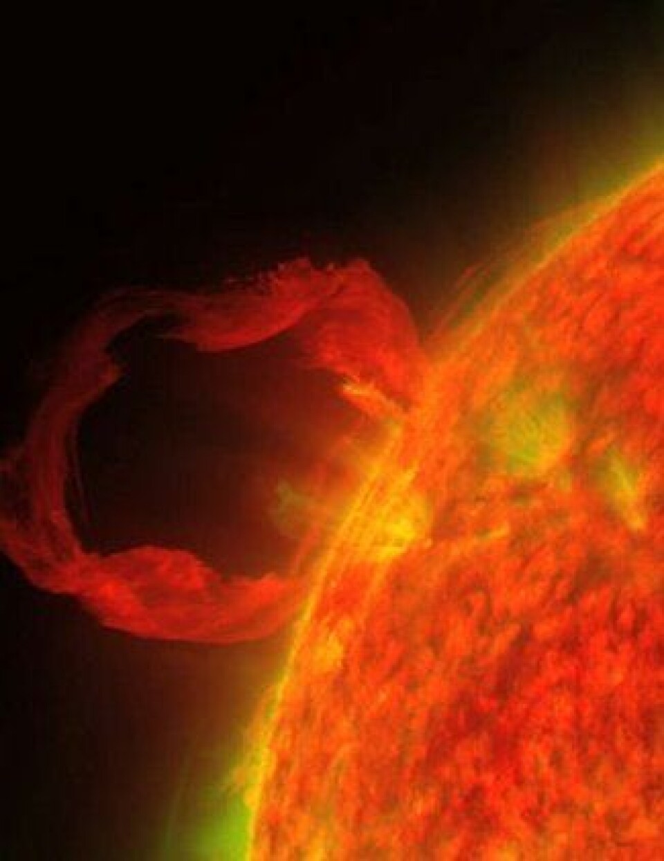 Det skjer ting på sola. Her formidlet av Solar Dynamics Observatory - SDO. (NASA).