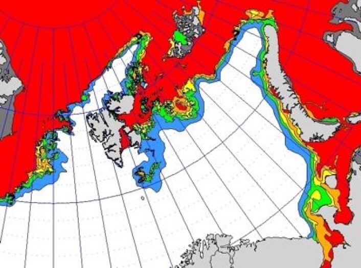Iskart fra Meteorologisk institutt 7. februar. (Foto: (MET)) Iskart fra Meteorologisk institutt 7. februar. (Foto: (MET))