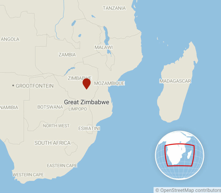 Her lå oldtidsbyen Great Zimbabwe.