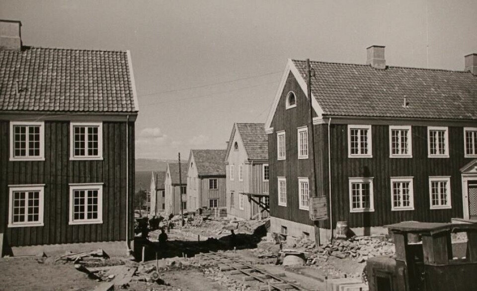 Constructing housing for Germans in the Nedre Charlottenlund quarter of Trondheim.