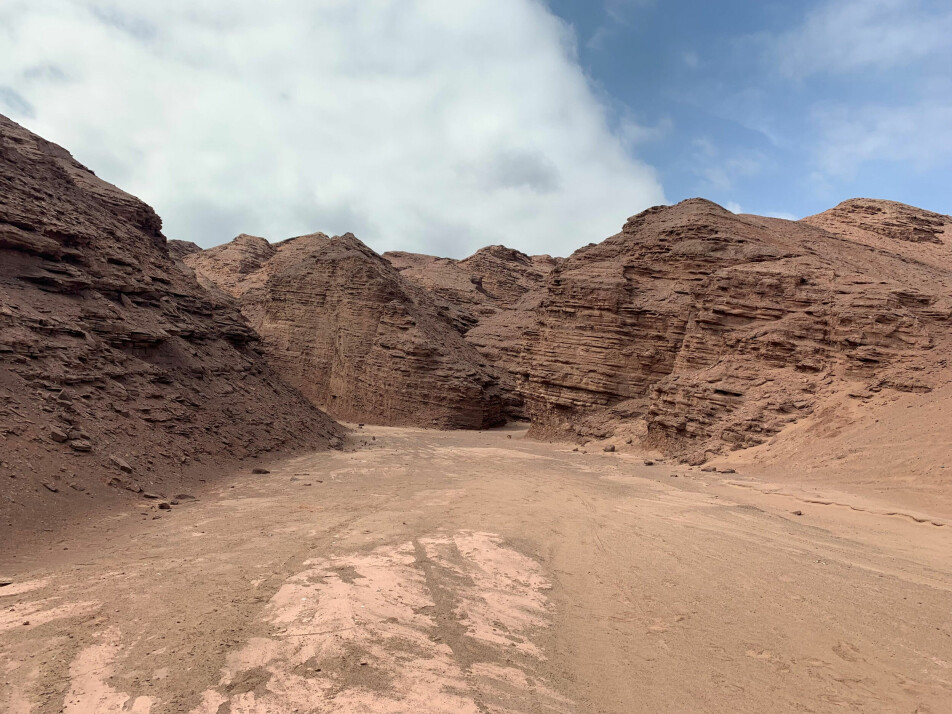 Landskapet i det gamle ørkenområdet kan minne om omgivelser på Mars.