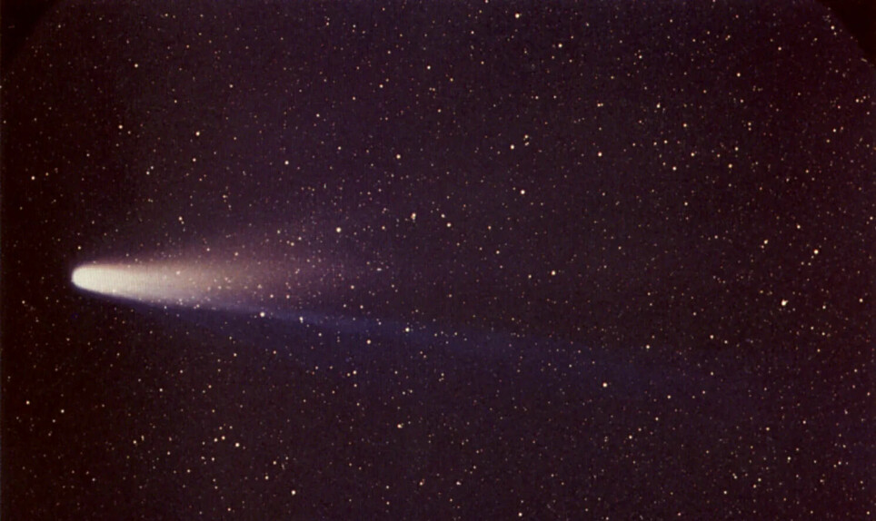 Halleys komet er kortperiodisk: Den bruker mindre enn 200 år på en runde rundt solen. Her er den fotografert i 1986.