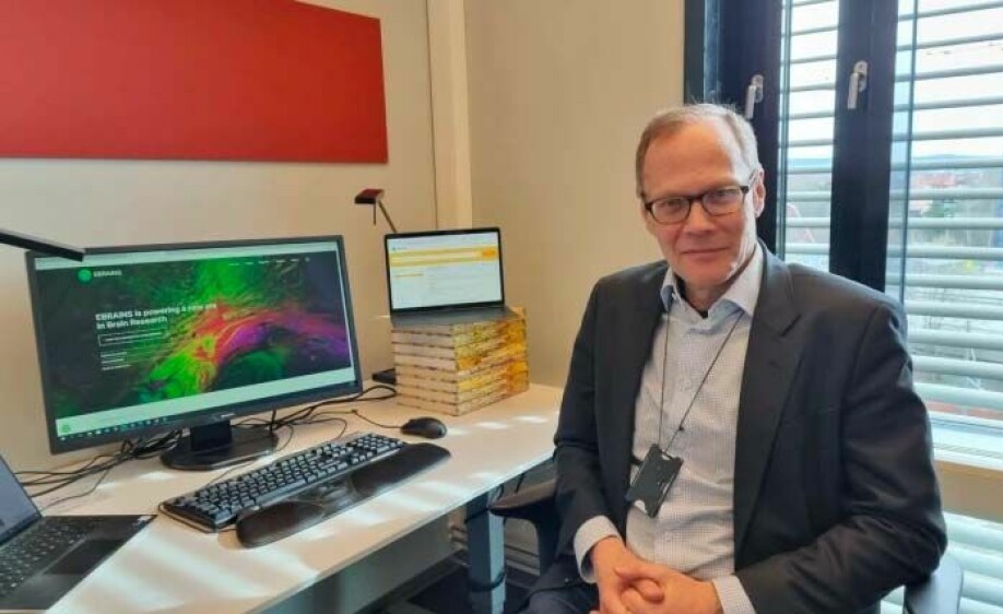 Jan G. Bjaalie på Universitetet i Oslo har ledet oppbyggingen av datatjenestene i Ebrains.
