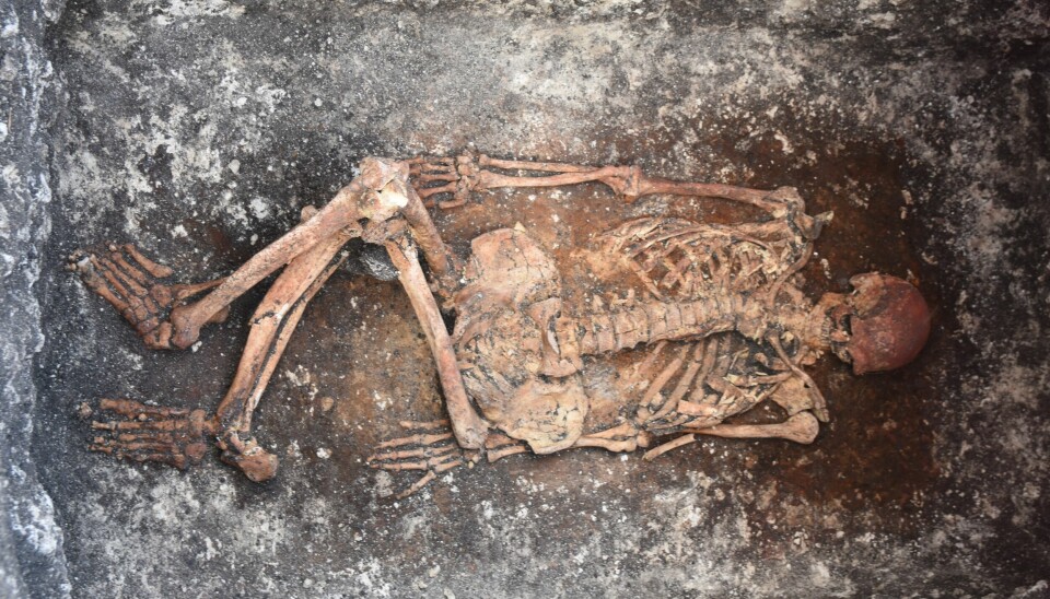 Denne mannen ble funnet i en jamnaja-grav og har skjelett-karakteristikker som tyder på ridning. Han levde rundt år 3000 f.Kr.