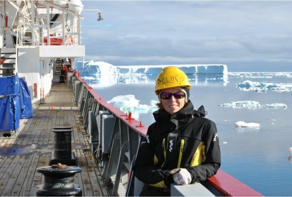 Elin Darelius har i lang tid forsket på havstrømmene i Antarktis. Foto fra tidligere tokt i Weddellhavet.