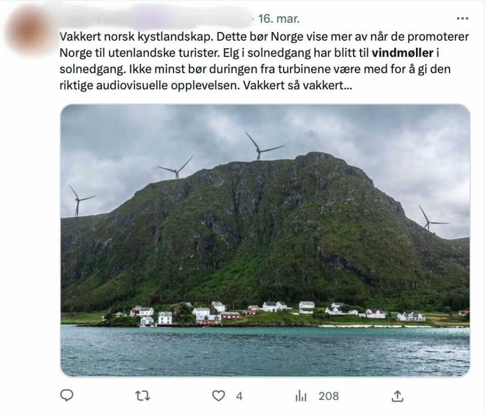Bildet viser Haramsøya med vindmøller.