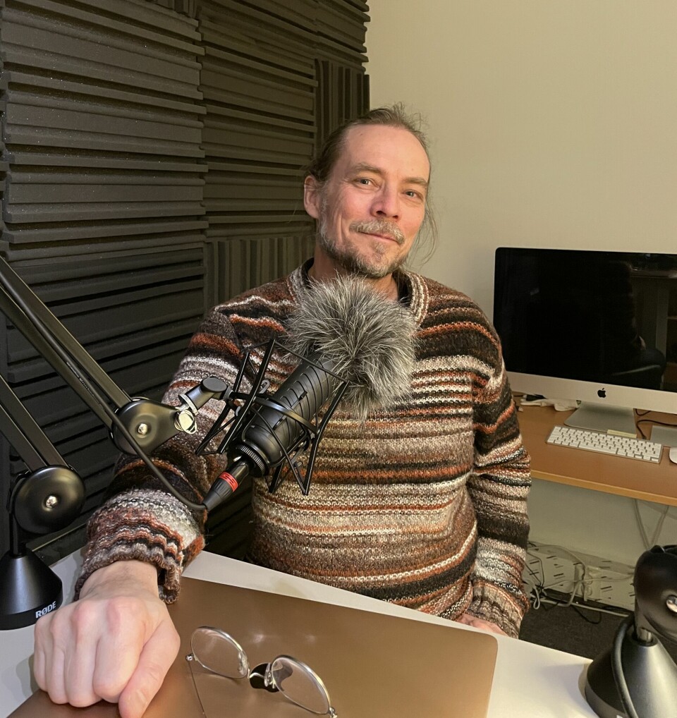 Psykolog Peder Kjøs i studio hos forskning.no.