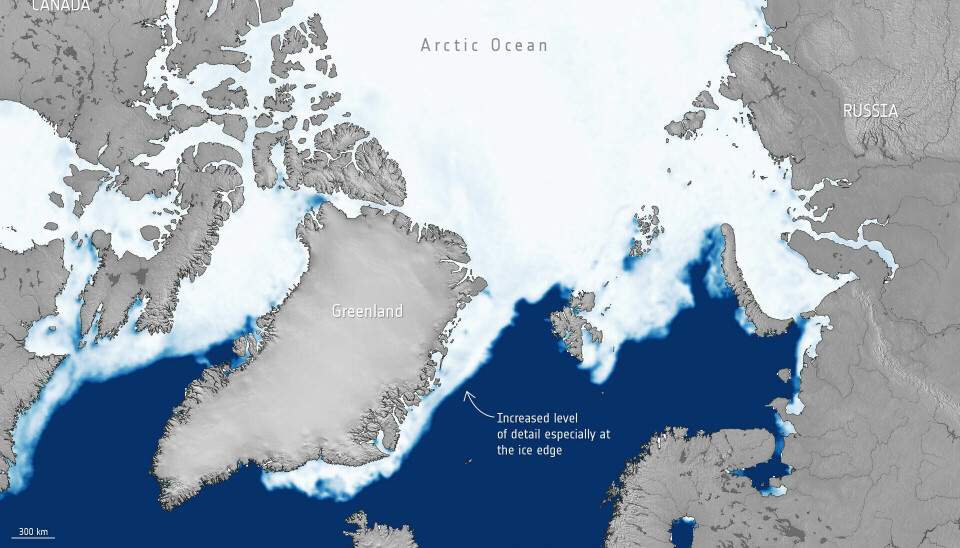 Utbredelsen av sjøis i Arktis har sunket de siste 30 årene.