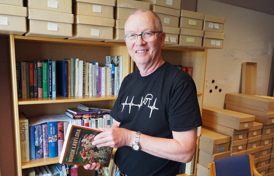 Er man høy på lav, slik forsker Håkon Holien er, består bokhylla så og si utelukkende av lavbøker – også hans egen, nypubliserte Norsk lavflora.