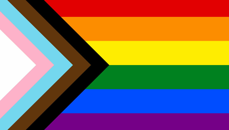 Progress pride-flagget som ble laget i 2018.