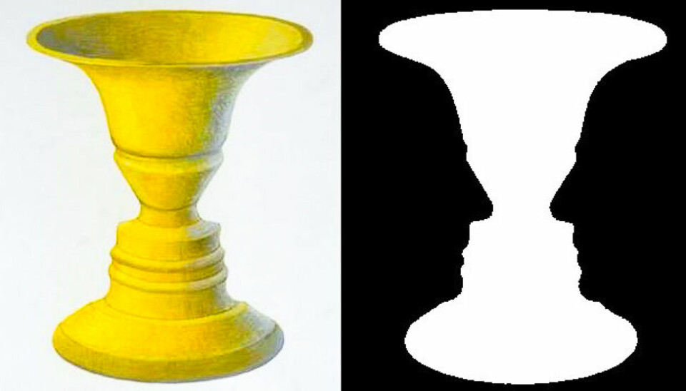 Edgar Rubins vase-ansikts-illusjon er en av de mest kjente eksemplene på dette fenomenet.