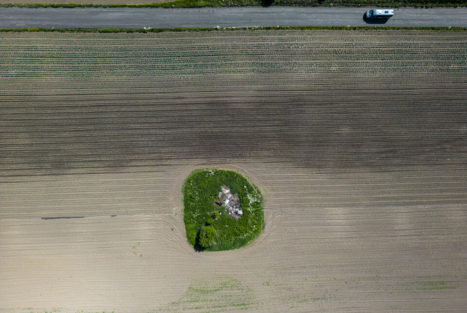 Tørre jorder i landbruksområdet i Stange på Hedemarken 15. juni i år.