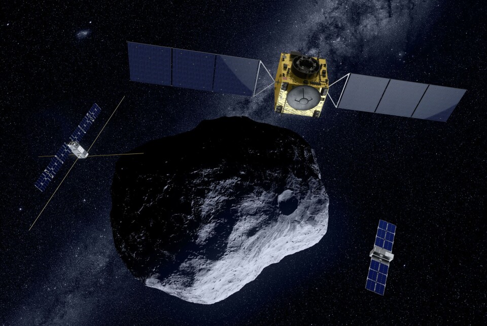 Asteroidesonden Hera skal dra til asteroiden Dimorphos og se nærmere på hva som skjedde da romsonden DART traff den lille asteroiden.