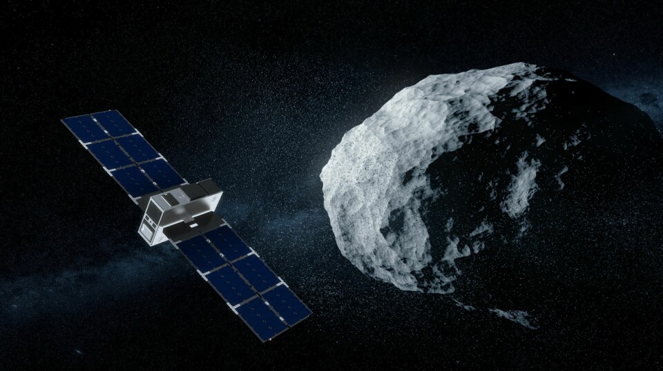 ESAs satellitt Milani undersøker rommet rundt asteroiden Dimorphos og dens overflate.