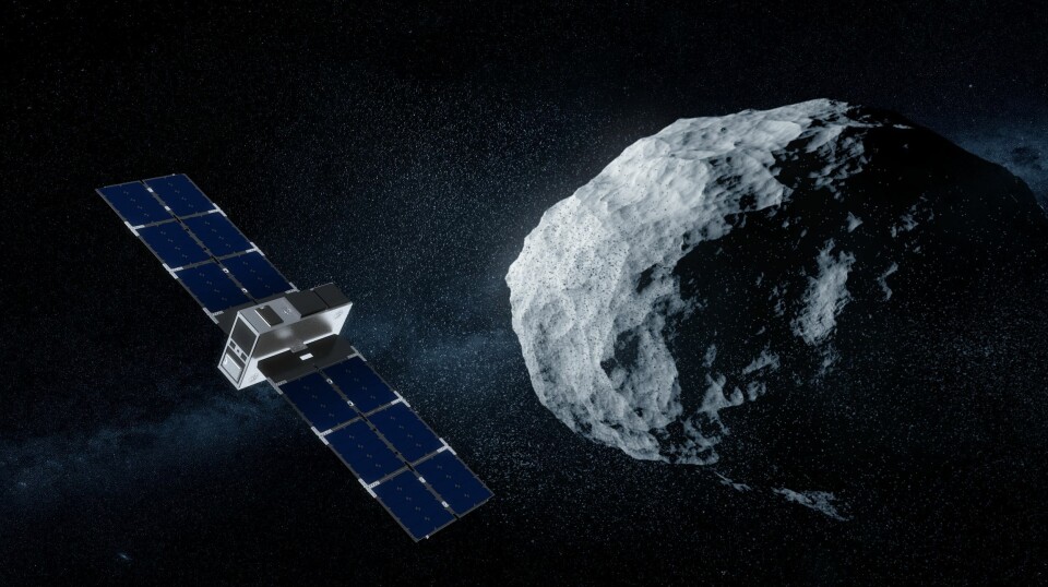 ESAs satellitt Milani undersøker rommet rundt asteroiden Dimorphos og dens overflate.