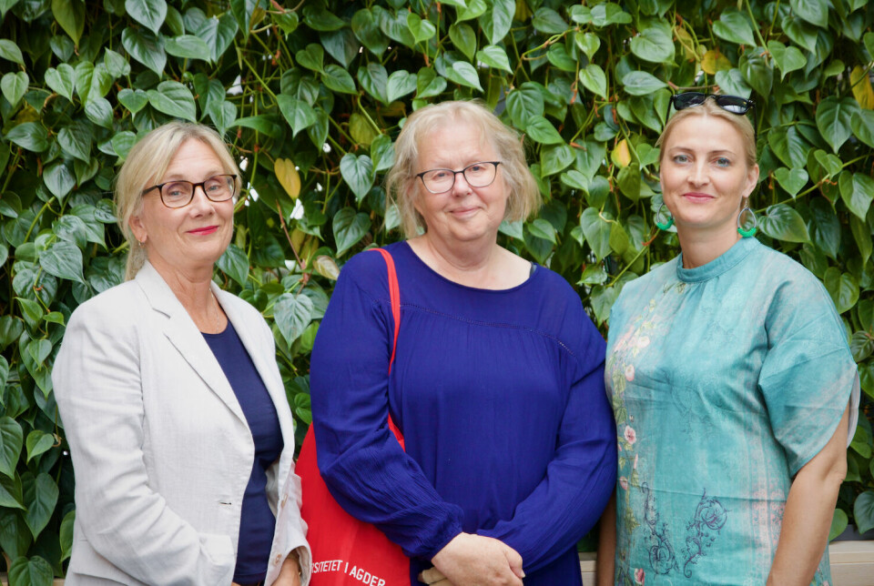 Åse Haraldstad (t.v.), Aslaug Kristiansen og Kristin Endresen-Maharaj har forsket på læreres opplevelse av mening i yrket.