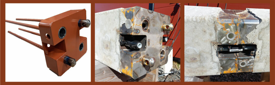 The key to the DEP Joint project is the square steel joint. Welded reinforcements ensure that the joint piece and the concrete element are securely attached. The steel joint is equipped with two male and two female dowels that can be quickly and easily connected to one another and locked using a couple of steel pins.