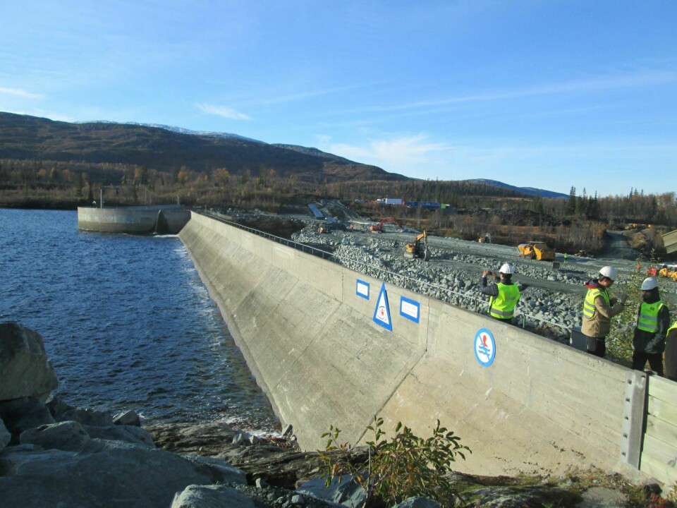 Det er store muligheter for videreutvikling i norsk vannkraft. Her er fra fornyingen av dam Namsvatnet i Trøndelag.