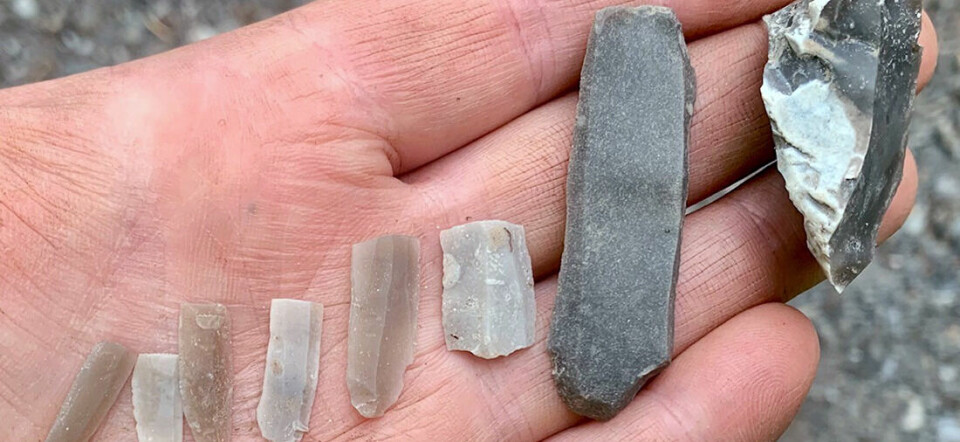 Flint objects with completely straight and parallel side edges told archaeologists that what they had found was extra exciting.