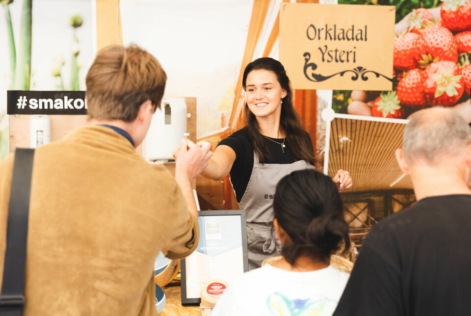Besøkende fikk smake på oster fra Orkladal ysteri under Trøndersk Matfestival 2023.