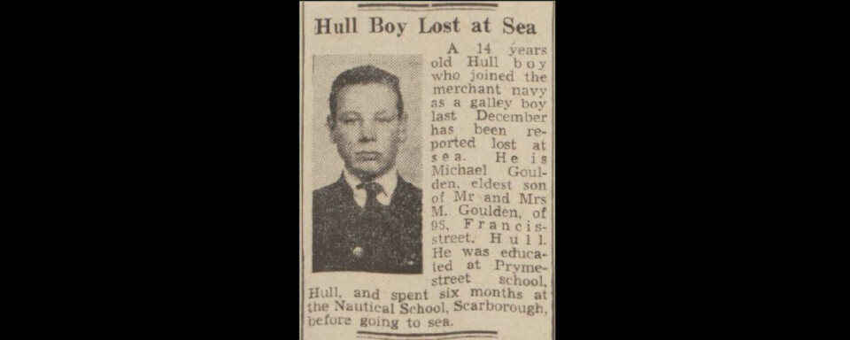 Michael Goulden var en av de mange utenlandske sjøfolkene som døde i tjeneste på norske skip under krigen.