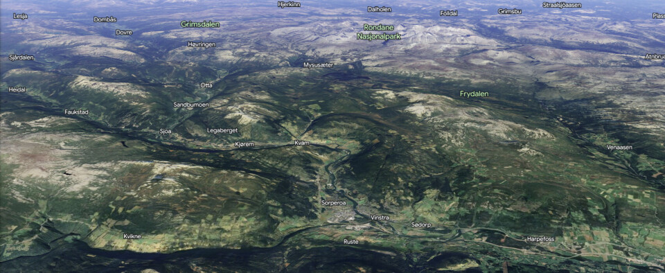 Ved Vinstra, som ligg midt i Gudbrandsdalen, låg den siste isen, ifølgje studien. Ved Vinstra, som ligg midt i Gudbrandsdalen, låg den siste isen, ifølgje studien.