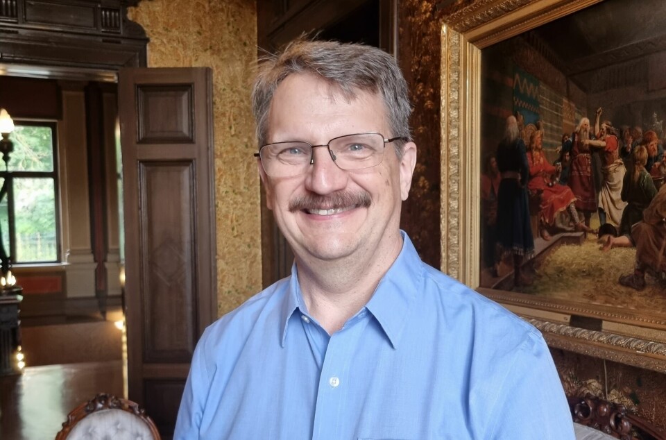 Jonathan Gardner på besøk ved Det Norske Videnskaps-Akademi.