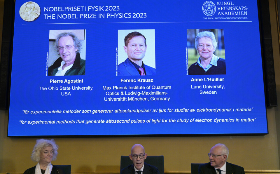 Nobelprisen i fysikk ble annonsert i Stockholm 3. oktober.
