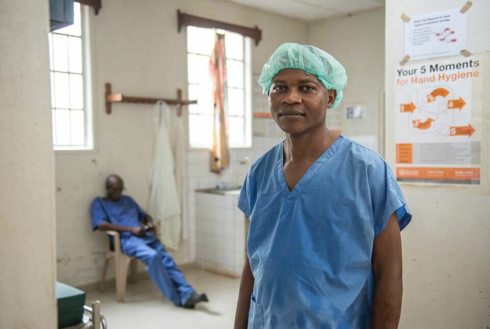 Emmanuel Tommy, community health officer trained by CapaCare to do emergency surgery.