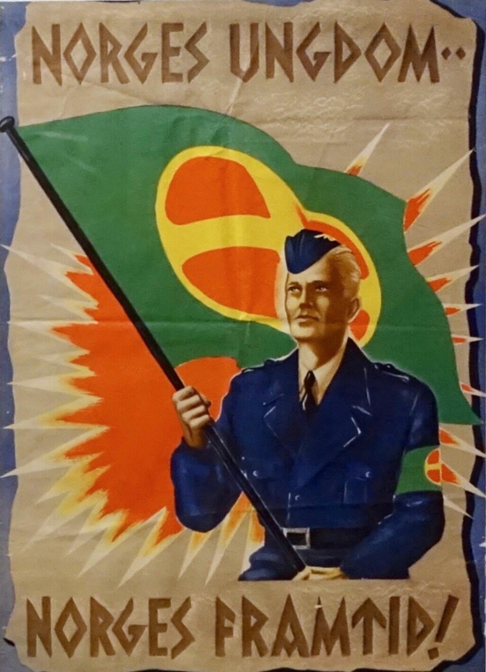 A propaganda poster promoting Quisling’s Nazi-oriented youth group for Norwegian children, the NSUF.