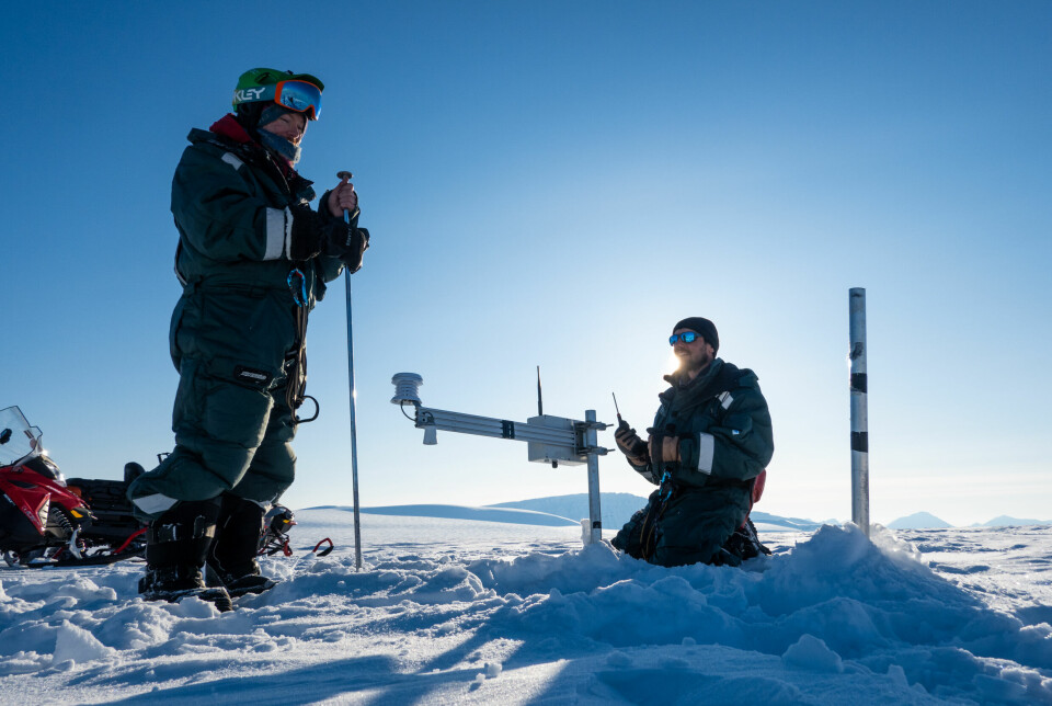Pierre-Marie Lefeuvre og Simon Filhol er to av isbreforskerne bak den nye teknologien.