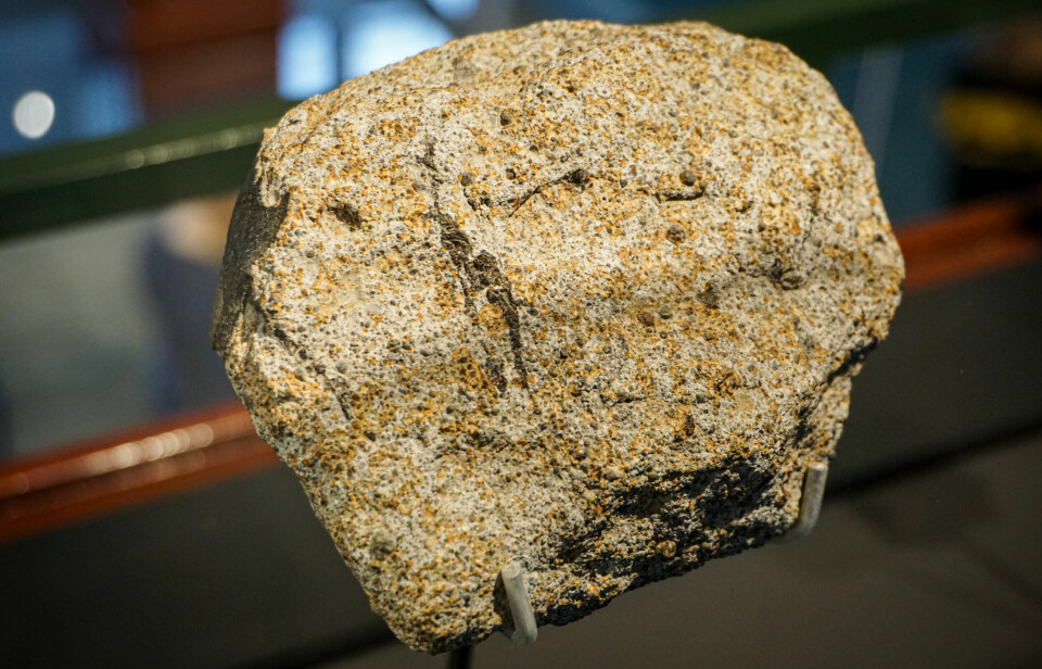 Steinmeteoritter har ofte små prikker i forskjellige farger. De runde prikkene er silikater som ble dannet etter smelting og størkning av små støvkorn i begynnelsen av solsystemet.