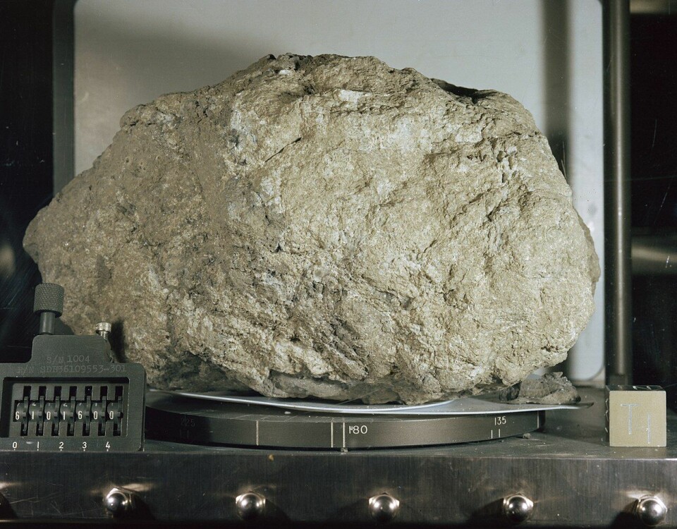 Den største måne-steinen som ble brakt hjem med Apollo-programmet.