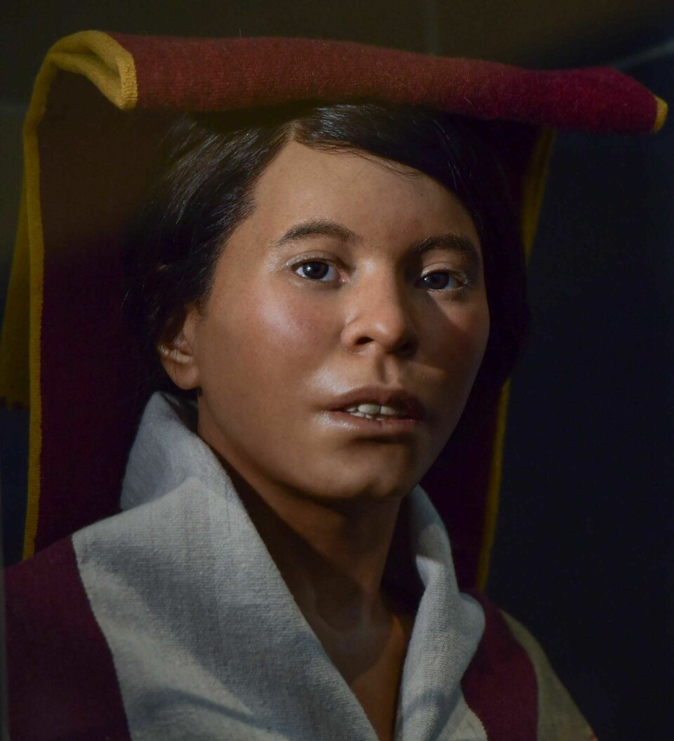 Juanita slik hun er gjenskapt i silikon. Hun er en av mange mumier av barn som er funnet på fjelltopper i Peru.