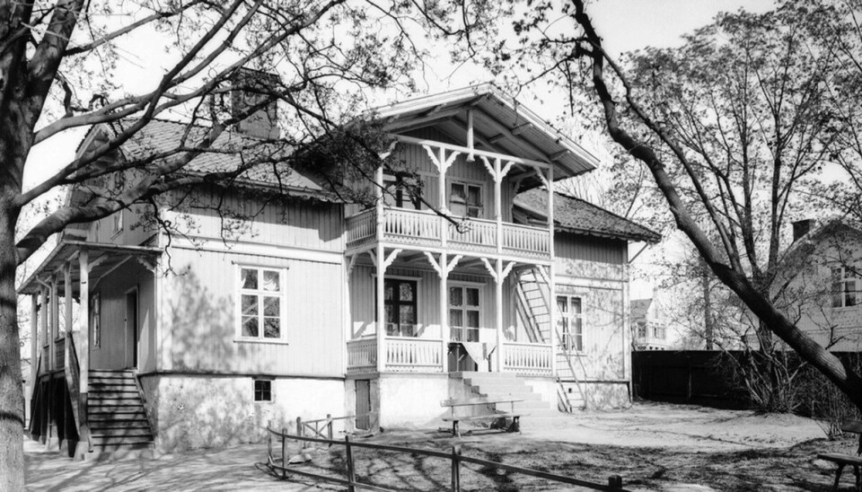 Dette historiske bildet viser Emmas barnehjem i Ullevålsveien 113, Oslo.