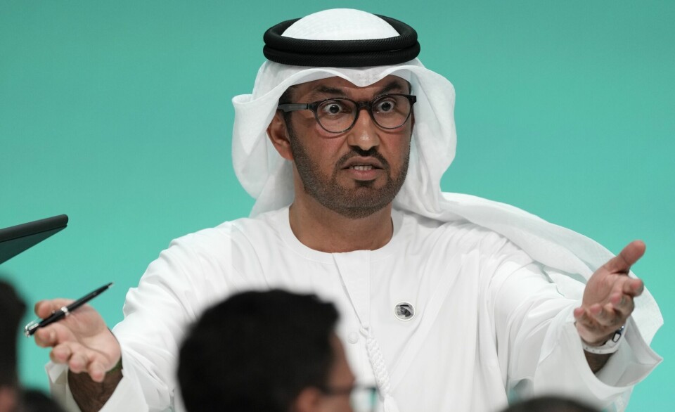 Sultan al-Jaber kom med krasse uttalelser om utfasing av fossil energi før Cop 28 startet.