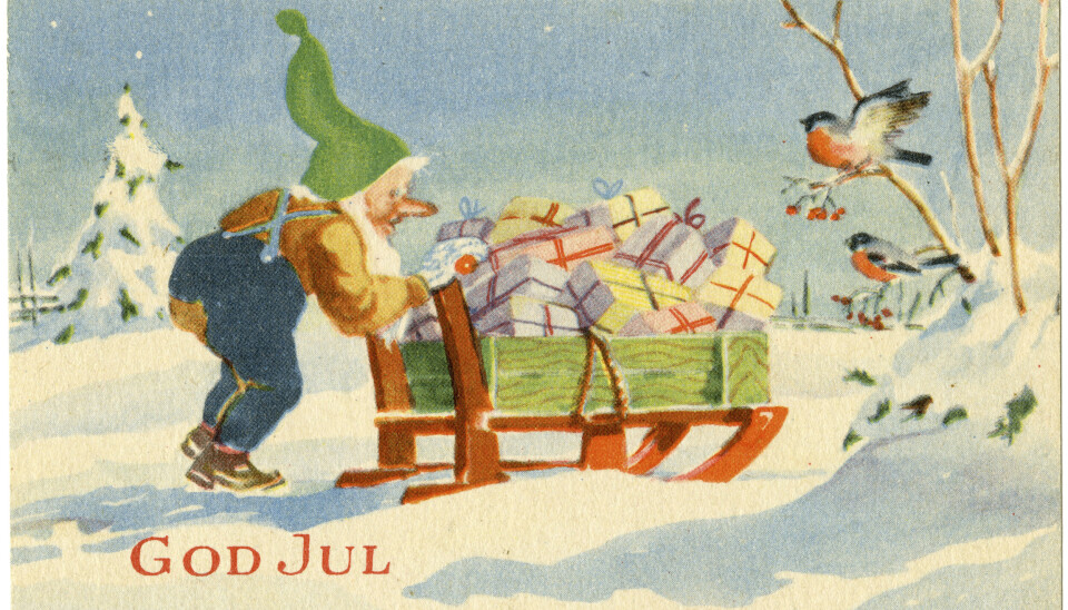 Paul Lillo-Stenberg, som for øvrig var farfaren til Lars Lillo-Stenberg fra bandet deLillos, lagde flere julekort med nisser med ulike farger på lua.