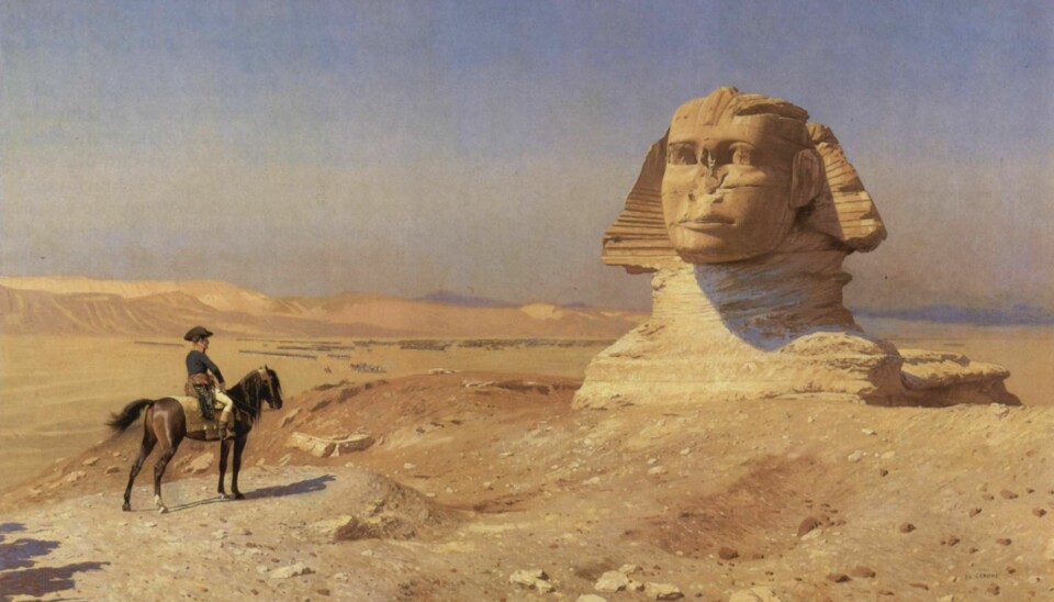 Napoleon kriget også i Egypt. En myte er at han skjøt nesen av sfinxen med kanon. Det er ikke sant.