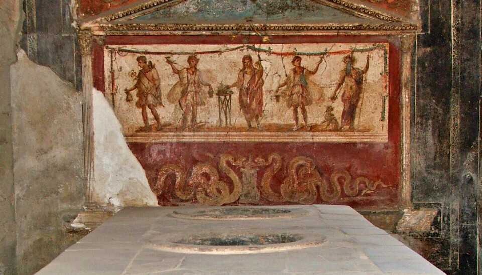 En taverna i Pompeii. Her ble det servert varm mat og vin.