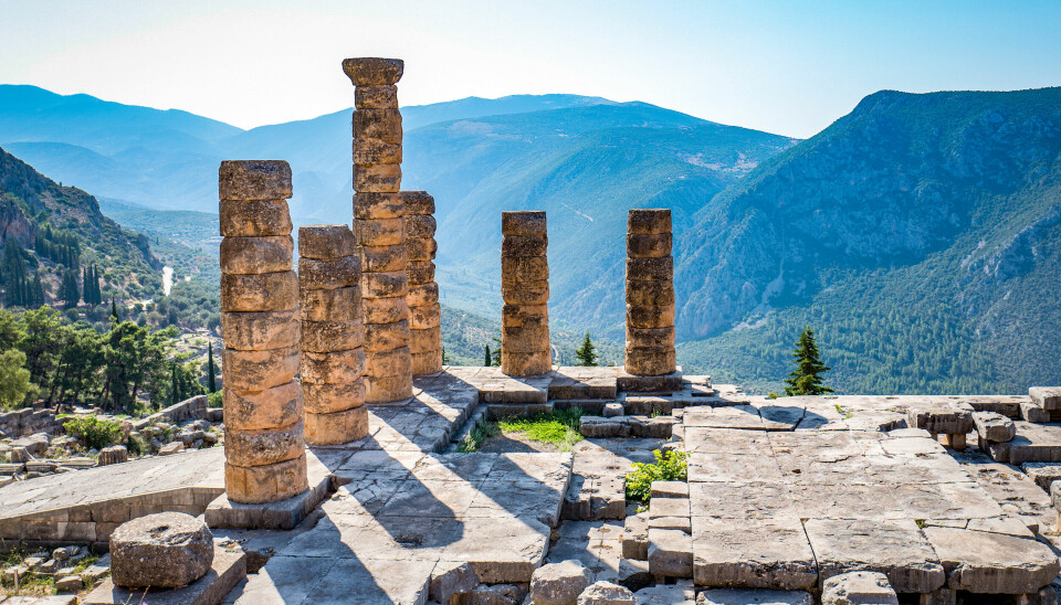 Restene av Apollo-tempelet ved Delfi i Hellas, hvor det såkalte oraklet skal ha holdt hus.