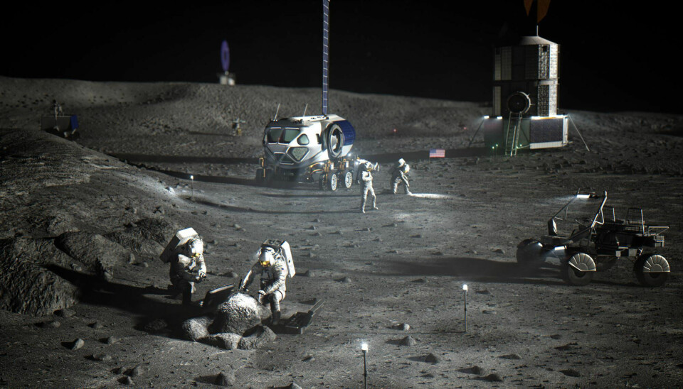 Slik ser Nasa for seg at basen på månen.