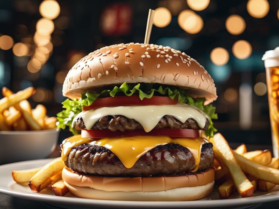 Skal det være en burger og pommes frites? Denne er laget av kunstig intelligens. Kanskje ser den enda bedre ut enn ekte vare.