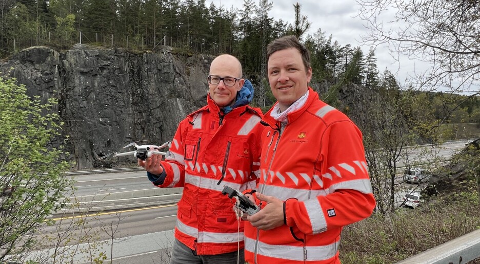 Lett som en pose potetgull: Liten drone kan redusere både utgifter og kø langs norske veier