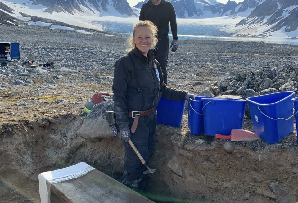 Lise Loktu under utgravning på Likneset i 2019.