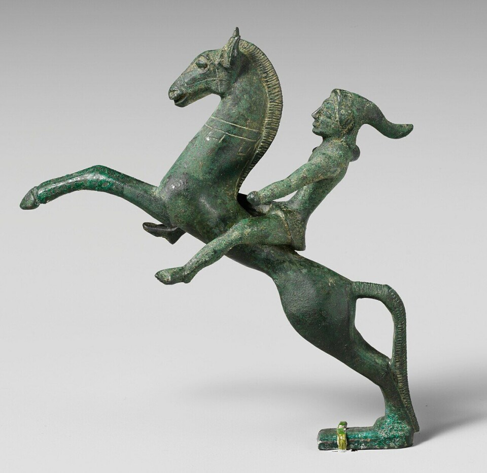 Denne skal vise en skyter. Statuen er laget av etruskere i dagens Italia rundt år 500 f.Kr.