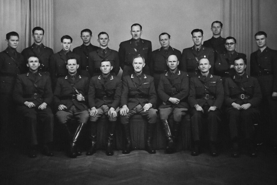 General Fleischer og hans menn. Fra tiden i Storbritannia.